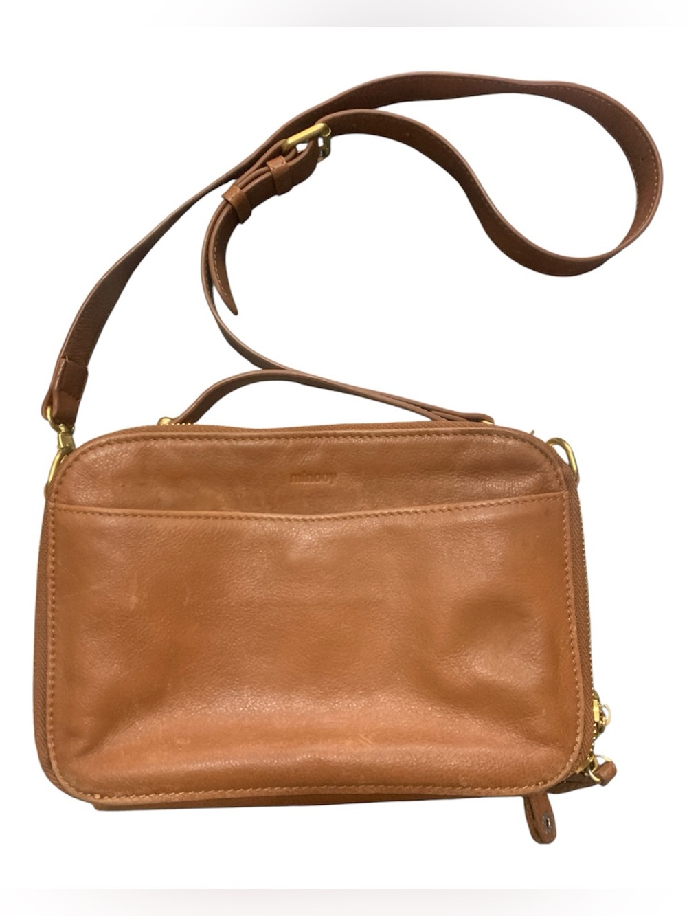 CLIO  leather Crossbody Bag By Minooy
